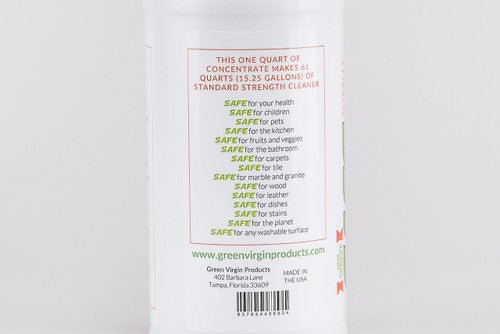32 OUNCE (QUART) "SAFE" Super Concentrated, Totally Non - Toxic, All Purpose Cleaner - greenvirginproducts
