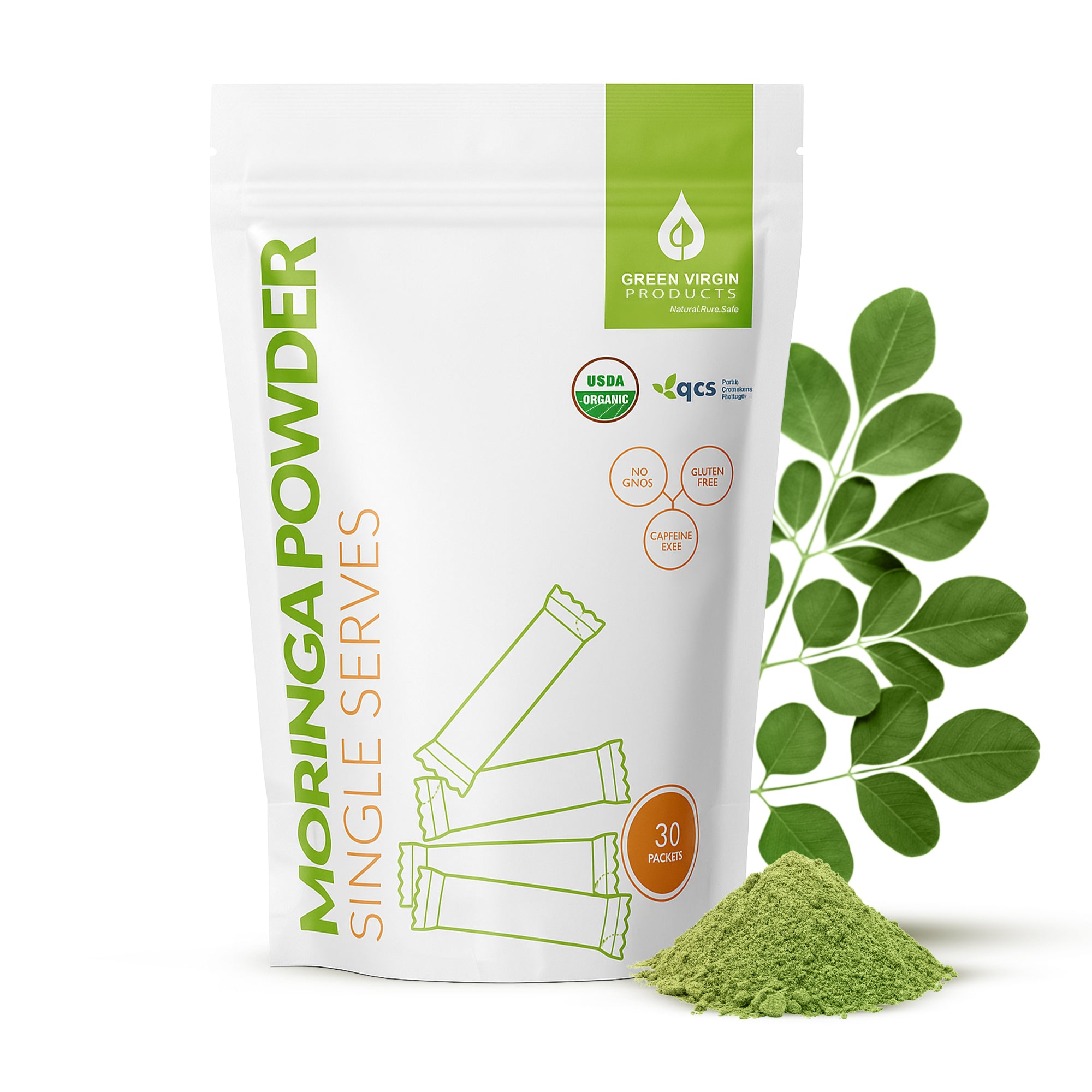 Moringa Powder Single Serves - greenvirginproducts