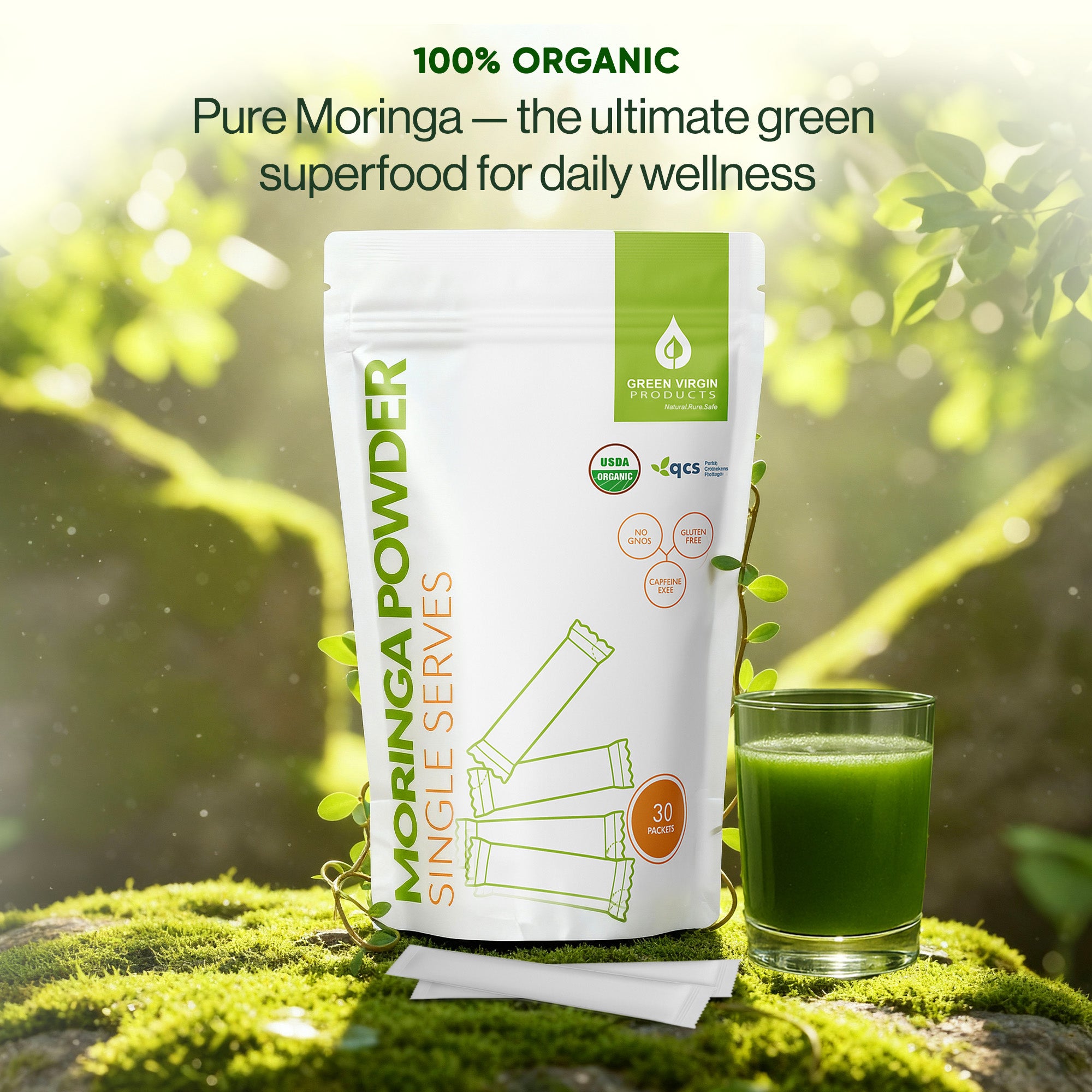 Moringa Powder Single Serves - greenvirginproducts