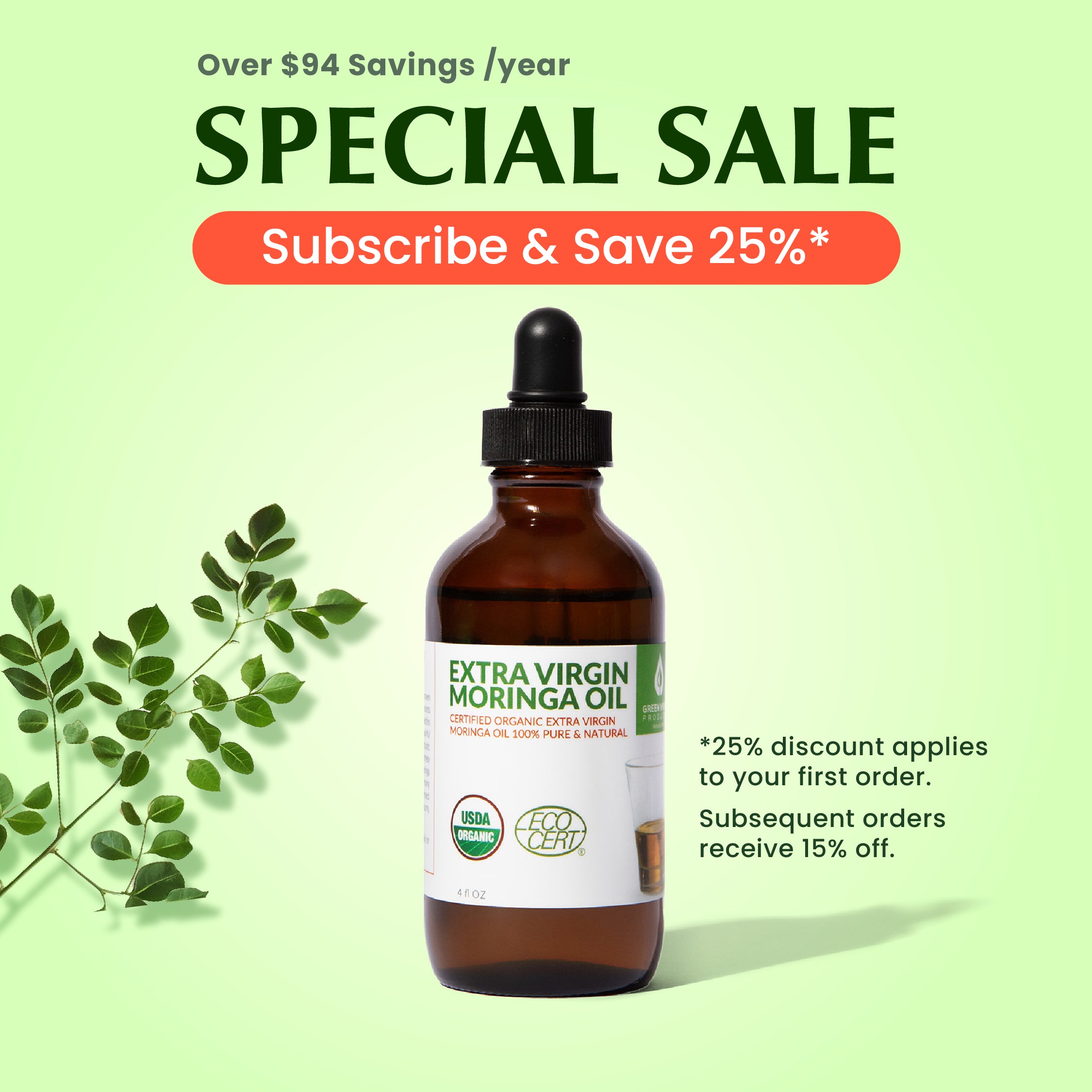 Moringa Oil - 100% Pure - greenvirginproducts