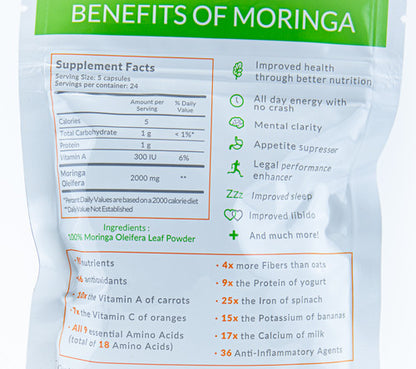 150 Vegan Moringa Capsules